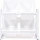Humble Crew Cambridge Compact 4 Bin Organizer with Metal Frame, White