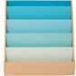 Humble Crew Skylar Children's Wooden Bookcase Storage Rack with 5 Tiers, Natural/Aqua
