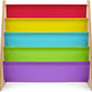 Humble Crew Kids Book Rack Storage Bookshelf, 4 Tiers, Rainbow/Natural Wood