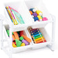 Humble Crew Cambridge Compact 4 Bin Organizer with Metal Frame, White