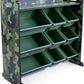 Humble Crew Hunter Toy Storage Organizer with Shelf and 9 Plastic Storage Bins, Army Green Camo