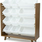 Humble Crew Morgan 12-Bin Toy Storage Mid-Century Organizer, Wood/White