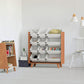 Humble Crew Morgan 12-Bin Toy Storage Mid-Century Organizer, Wood/White