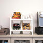 Humble Crew Cambridge Compact 4 Bin Organizer with Metal Frame, White