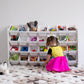 Humble Crew Cambridge Mega Kids Toy Storage Organizer with 28 Storage Bins, White