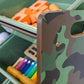 Humble Crew Hunter Toy Storage Organizer with 12 Plastic Storage Bins, Army Green Camo