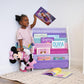 Humble Crew Forever Kids Supersized Bookshelf 6 Tier Book Organizer, White/Pink/Purple/Aqua