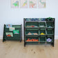 Humble Crew Hunter Toy Storage Organizer with Shelf and 9 Plastic Storage Bins, Army Green Camo