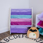 Humble Crew Forever Kids Supersized Bookshelf 6 Tier Book Organizer, White/Pink/Purple/Aqua