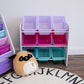 Humble Crew Forever Toy Storage Organizer with 9 Storage Bins, White/Pink/Purple/Aqua