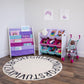 Humble Crew Forever Toy Storage Organizer with 9 Storage Bins, White/Pink/Purple/Aqua