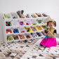Humble Crew Cambridge Mega Kids Toy Storage Organizer with 28 Storage Bins, White