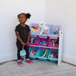 Humble Crew Forever Toy Storage Organizer with 9 Storage Bins, White/Pink/Purple/Aqua