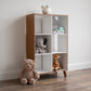 Humble Crew Morgan 6 Cube Toy Storage Mid-Century Organizer, Warm Wood/White