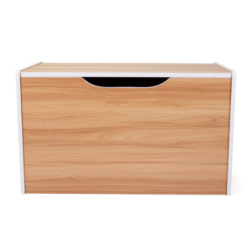 Humble Crew Journey Hinged Toy Storage Chest with Lid, Natural/White