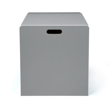 Hinged Toy Storage Chest with Lid, Grey & White