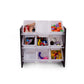 Humble Crew Espresso Toy Storage Organizer with 9 Plastic Storage Bins, Espresso/White