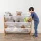 Humble Crew Journey Stuffed Animal Organizer with 3 Tiers, Natural/White