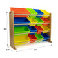 Pacific Super Sized Toy Storage Organizer with 16 Storage Bins, Natural/Multi