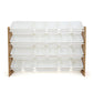 Journey Extra Large Toy Storage Organizer with 20  Storage Bins, Natural/White