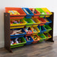 Forest Extra Large Toy Storage Organizer with 20  Storage Bins, Dark Walnut/Multi