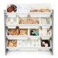 Inspire Grey and White 12-Bin Toy Organizer