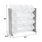 Inspire Grey and White 12-Bin Toy Organizer