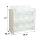Hampton Sandwashed Toy Storage Organizer with 9 Plastic  Storage Bins