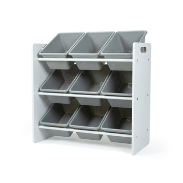 Explorer Toy Storage Organizer with 9 Plastic Storage Bins