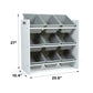 Explorer Toy Storage Organizer with 9 Plastic Storage Bins
