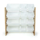 Humble Crew Journey Toy Storage Organizer with 12 Storage Bins,  Natural Wood/White Bins
