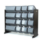 Sumatra Super Sized Toy Storage Organizer with 16 Storage Bins, Espresso/Grey