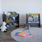 Sumatra Toy Storage Organizer with 9 Storage Bins, Espresso/Grey