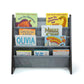 Sumatra Kids Bookshelf 4 Tier Bookrack Organizer, Espresso/Grey