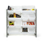 Slate Toy Storage Organizer with 12 Storage Bins, Grey Wood Grain/White