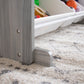 Slate Super Sized Toy Storage Organizer with 16 Storage Bins, Grey Wood Grain/White