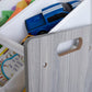 Slate Super Sized Toy Storage Organizer with 16 Storage Bins, Grey Wood Grain/White