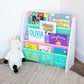Holland Kids 4 Tier Book Rack Organizer, White/Pastel