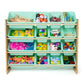 Bailey Supersized Extra Large Natural and Seafoam 16-Bin Toy Organizer