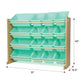 Bailey Supersized Extra Large Natural and Seafoam 16-Bin Toy Organizer