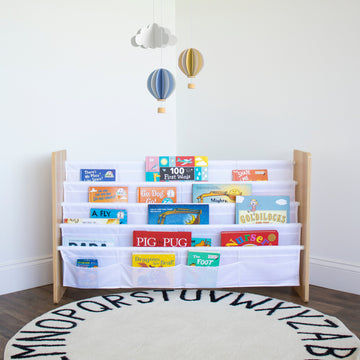 Journey Extra Large Kids 4 Tier Bookrack with 4 Front Pockets for Smaller Books