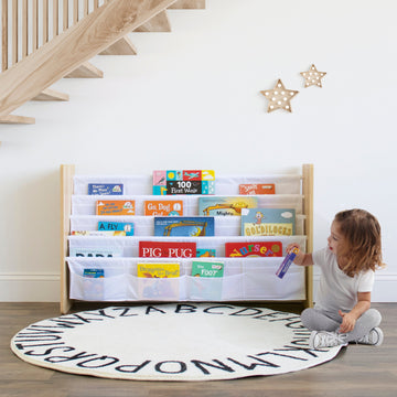 Journey Extra Large Kids 4 Tier Bookrack with 4 Front Pockets for Smaller Books