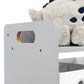 Humble Crew Inspire Kids Toy Storage Organizer with Shelf and 5 Collapsible Fabric Storage Bins, Grey/White