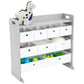Humble Crew Inspire Kids Toy Storage Organizer with Shelf and 5 Collapsible Fabric Storage Bins, Grey/White