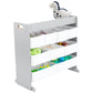 Humble Crew Inspire Kids Toy Storage Organizer with Shelf and 5 Collapsible Fabric Storage Bins, Grey/White