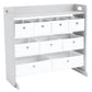 Humble Crew Inspire Kids Toy Storage Organizer with Shelf and 5 Collapsible Fabric Storage Bins, Grey/White
