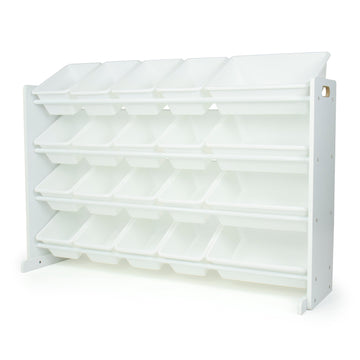 Cambridge Extra Large Toy Storage Organizer with 20  Storage Bins, White