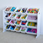 Cambridge Extra Large Toy Storage Organizer with 20  Storage Bins, White