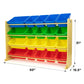 Extra Large Toy Storage Organizer with 20  Storage Bins, Primary Colors