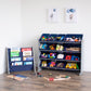 Kids Bookshelf 4 Tier Book Organizer,  Navy/Grey
